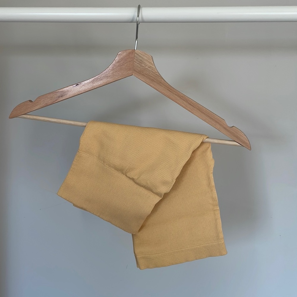 New | Avocado Biker Shorts | Butter Yellow | S/M